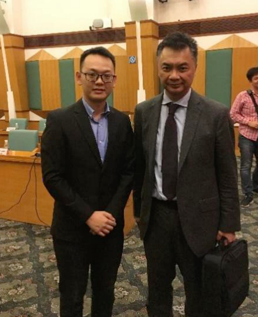 With former Indonesian FM Dino