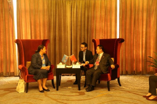 With Fijian Deputy Minister of Justice Laurel Vaurasi